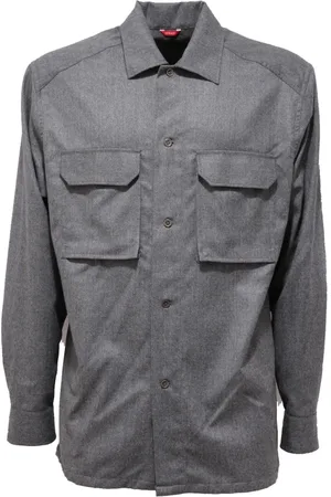 BAGUTTA Jacka, Herr, S, Lätt Grå Shacket Safari Stil