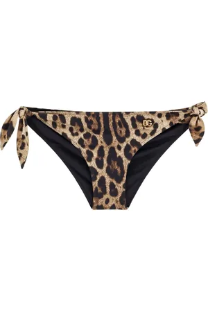 Dolce & Gabbana Badkläder, Dam, L, Läder, Havskläder Fläckig Djurtryck