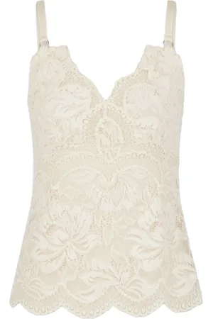 Paco rabanne Topp, Dam, M, Läder, Ivory Top Damkläder