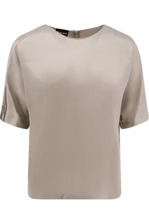 Giorgio Armani Blusar & Skjortor , Dam, M, Stiliga Grå T-shirts och Polos