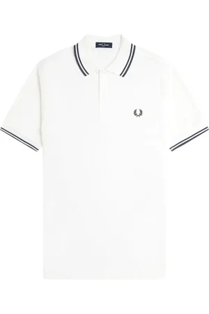 Fred Perry Topp, Herr, 2Xl, Bomull, Randig Pikétröja Vit Bomull Ikonisk