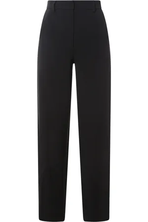 Giorgio Armani Byxor, Dam, S, Svarta Byxor med Hög Midja och Breda Ben