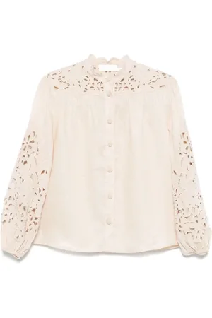 ZIMMERMANN Blusar & Skjortor , Dam, S, Linne, Wylie Broderad Linneblus