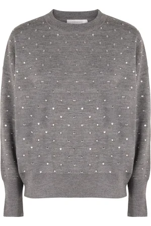 Paco rabanne Stickade tröjor & koftor, Dam, M, Strass Ulltröja