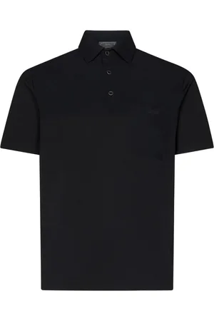 HERNO Topp, Herr, XL, Bomull, Svart Polotröja Kortärmad Design