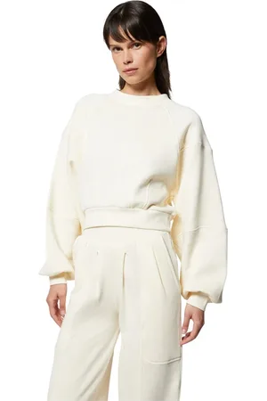 Silvian Heach Sweatshirts & Hoodies, Dam, XS, Bomull, Beskuren tröja med vida ärmar