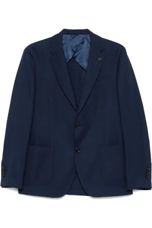 LARDINI Jacka, Herr, 3Xl, Marinblå Jacka med Fickor