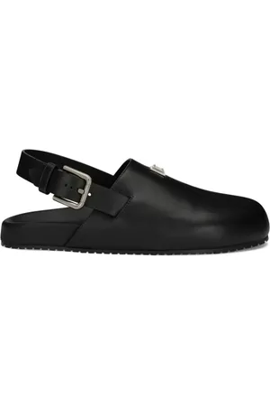 Dolce & Gabbana Skor, Herr, 42 EU, Läder, Svarta Sandaler Boston Stil