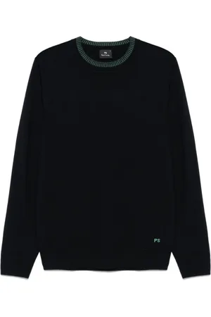 Paul Smith Sweatshirts & Hoodies, Herr, S, Indigo Crew Neck Sweater