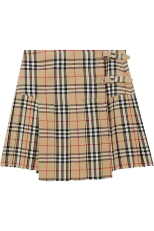 Burberry Kjol, Dam, 2Xs, Vintage Check Ullkjol