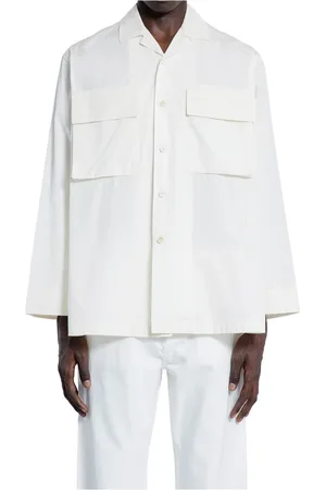 Jil Sander Jacka, Herr, M, Bomull, Äggskal Bomull Poplin Skjorta med Fickor