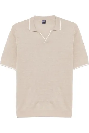 FEDELI Stickade tröjor & koftor, Herr, 2Xl, Split Neck Sweater