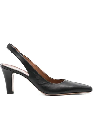 PARIS TEXAS Skor, Dam, 40 EU, Läder, Svarta Slingback-skor med Blockklack