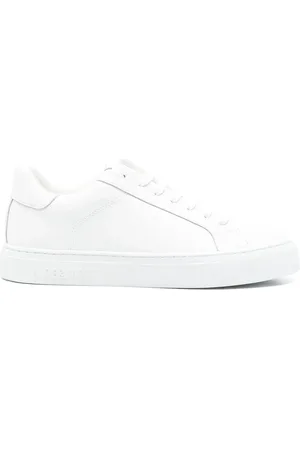 HIDE&JACK Skor, Herr, 42 EU, Vit Snörad Sneaker med Platt Sula