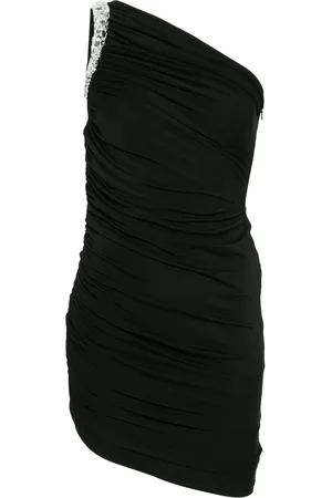 DAVID KOMA Klänning, Dam, S, Svart One-Shoulder Asymmetrisk Klänning