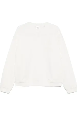 Frame Sweatshirts & Hoodies, Herr, L, Parisisk Vit Crew Neck Sweatshirt