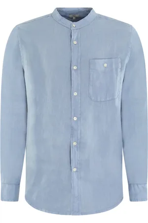 Woolrich Skjorta, Herr, XL, Linne, Linne Skjorta med Bandkrage