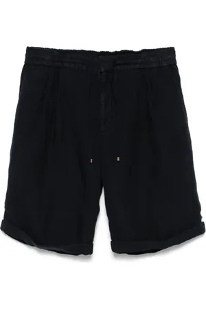Brunello Cucinelli Shorts, Herr, L, Linne, Shorts med elastisk midja