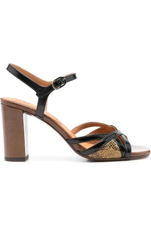 Chie Mihara Skor, Dam, 38 EU, Svarta Högklackade Sandaler med Spänne