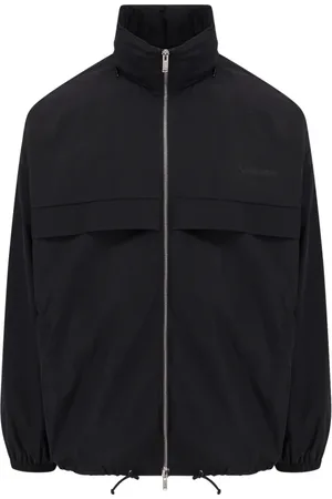Saint Laurent Jacka, Herr, L, Polyester, Svart Dragkedja Jacka Italiensk Stil
