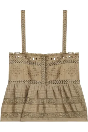 Isabel Marant Topp, Dam, L, Denys Top i Ljus Khaki