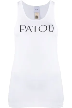 Patou Topp, Dam, M, Bomull, Logo Print Ärmlös topp