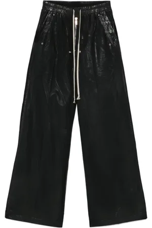 Rick Owens Byxor, Dam, S, Mörk skugga elastiska dragsko byxor