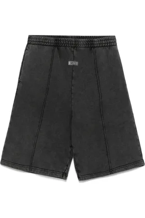 GCDS Shorts, Herr, M, Mörkgrå Elastisk Midjeshorts