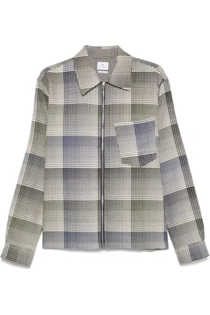 Paul Smith Skjorta, Herr, L, Beige Skjorta med Dragkedja och Bröstficka