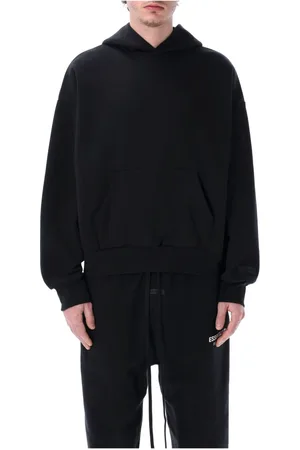 FEAR OF GOD Sweatshirts & Hoodies, Herr, L, Bomull, Svart Stickat Klassisk Hoodie