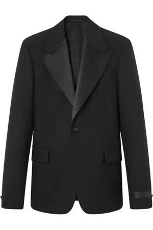 VERSACE Jacka, Herr, M, Svart Peak Lapel Kappa