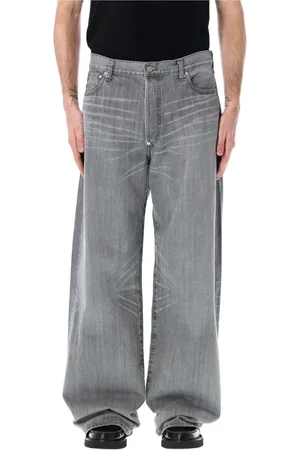 JUNYA WATANABE Jeans, Herr, M, Bomull, Grå Oversized Wide Leg Jeans