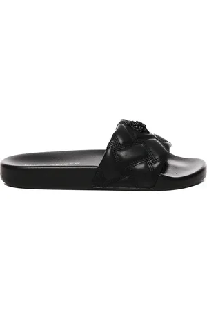 Kurt Geiger Skor, Dam, 36 EU, Svarta Quiltade Sandaler med Örnhuvud Detalj