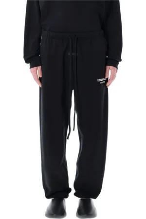FEAR OF GOD Byxor, Herr, L, Bomull, Svarta Klassiska Sweatpants Elastisk Midja