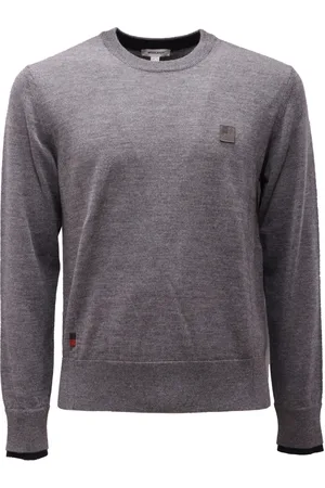 Woolrich Stickade tröjor & koftor, Herr, S, Grå Merinos Crew Neck Tröja