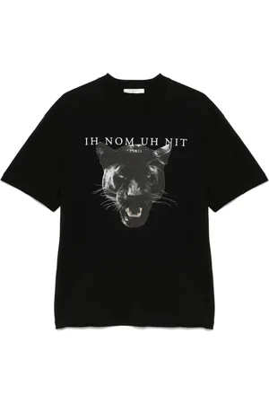 Ih Nom Uh Nit Topp, Herr, S, Svart Logotyp Tryck Crew Neck T-shirt