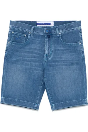 Jacob Cohen Shorts, Herr, W36, Denim, Blå Klassiska Femficksjeans