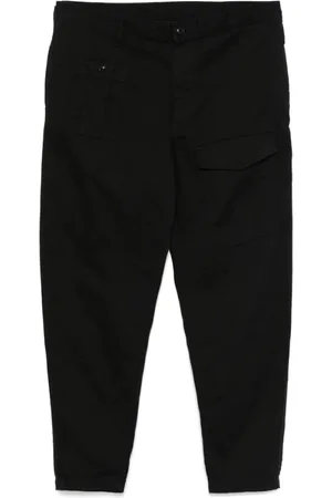 YOHJI YAMAMOTO Byxor, Herr, L, Svart Framknapp Bältesöglor Ficka