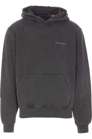 Daily paper Sweatshirts & Hoodies, Herr, S, Antracitgrå Logo Print Sweatshirt