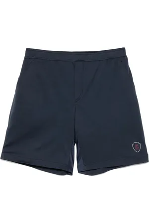 Brunello Cucinelli Shorts, Herr, S, Blå Oxford Elastisk Midjekort