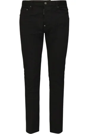 Dsquared2 Jeans, Herr, XL, Bomull, Svarta Jeans 5 Fickor Byxor