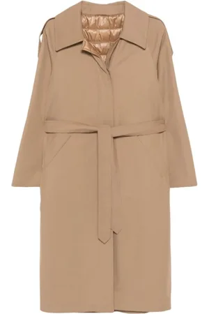HERNO Kappa, Dam, M, Polyester, Jersey Texture Belted Coat