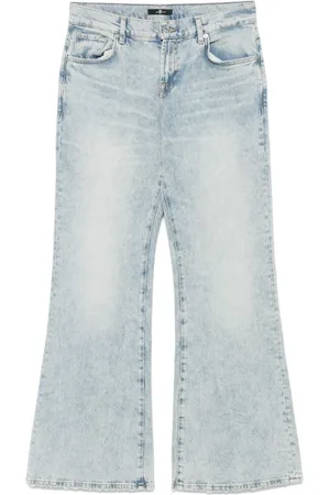 7 for all Mankind Jeans, Dam, W26, Bomull, Ljusblå Klassiska Jeans med Fem Fickor