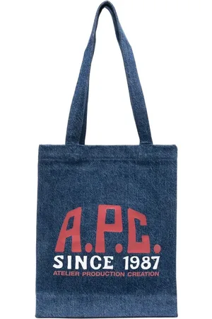 A.P.C. Väska, Herr, ONE Size, Indigo Blå Bum Bag med Handtag