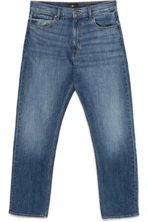 7 for all Mankind Jeans, Herr, W34, Indigo Blå Klassiska Fem-Fickor Jeans
