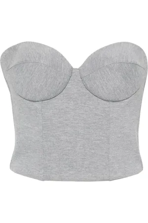 GIUSEPPE DI MORABITO Topp, Dam, S, Heather Grey Korsettstil Topp