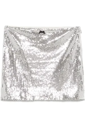 ROTATE Kjol, Dam, M, Polyester, Sequin Mesh Mini Skirt