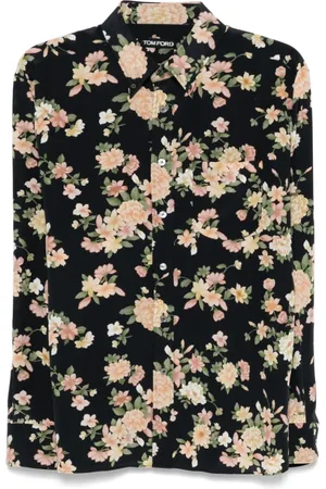 Tom Ford Skjorta, Herr, L, Svart Button-Down Skjorta med Bröstficka