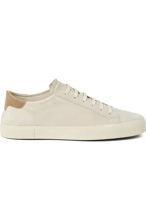 Brunello Cucinelli Skor, Herr, 44 EU, Vit Snörad Sneaker med Gummisula