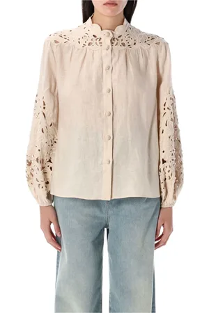ZIMMERMANN Blusar & Skjortor , Dam, S, Linne, Wylie Broderad Blus